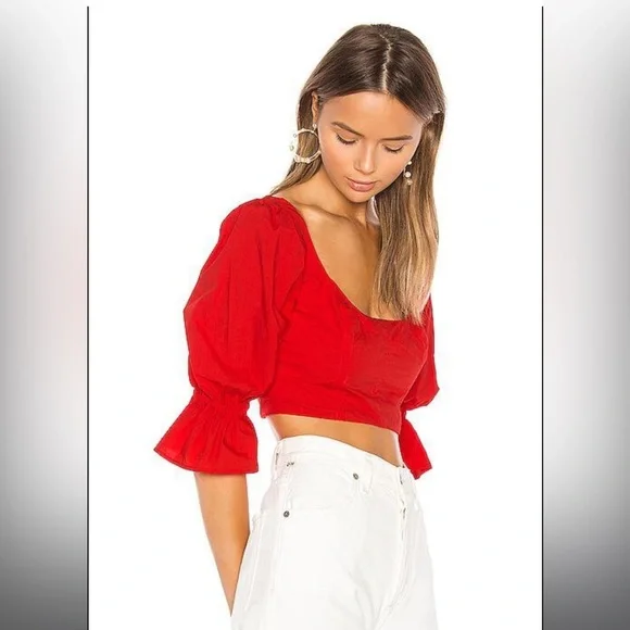 Camila Coelho Neva Top in Red - Picture 2 of 5